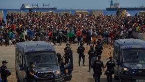 Ceuta residents try to block Red Cross aid month after migrant influx Ceuta residents try to block Red Cross aid month after migrant influx