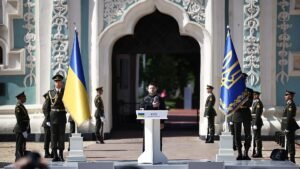 EU allies back Ukraine on Independence Day without Trump envoys