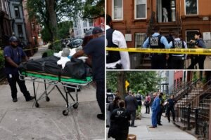 Rotting corpse found with knife in neck inside NYC home: sources Rotting corpse found with knife in neck inside NYC home: sources