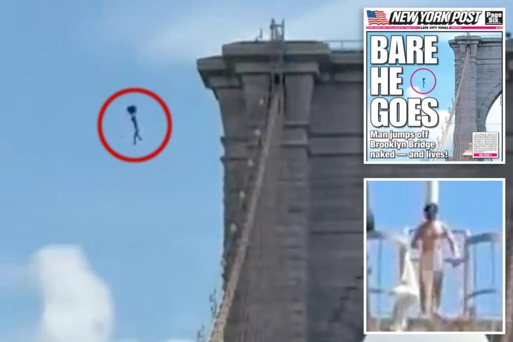 The surprising reason why Brooklyn Bridge naked nutjob may have survived ‘overwhelmingly fatal’ plunge