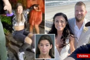 Drunk SC driver Jamie Komoroski screamed at cops to ‘go check on her’ as she appears to see body of bride: bodycam