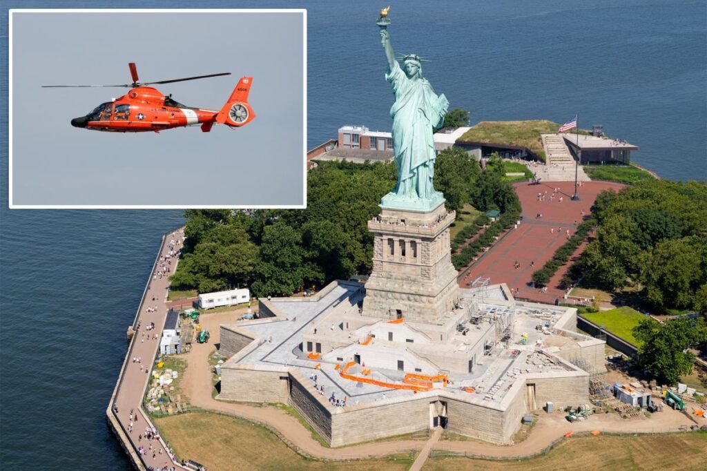 Boat overturns off Liberty Island coast; woman and child in critical condition Boat overturns off Liberty Island coast; woman and child in critical condition