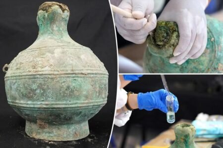 ‘Exceptionally’ well-preserved beer dating back two millennia discovered inside ancient bronze vessel ‘Exceptionally’ well-preserved beer dating back two millennia discovered inside ancient bronze vessel
