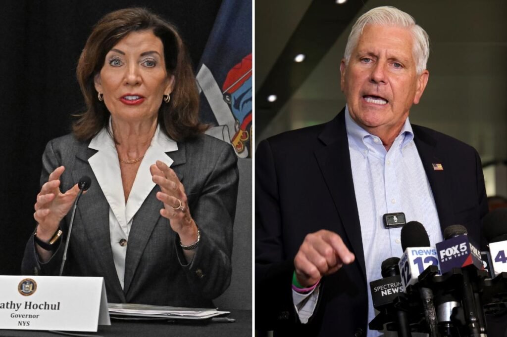 GOP nominee Bruce Blakeman claims Kathy Hochul is ducking debate in gubernatorial race: ‘Step onto the stage’ GOP nominee Bruce Blakeman claims Kathy Hochul is ducking debate in gubernatorial race: ‘Step onto the stage’