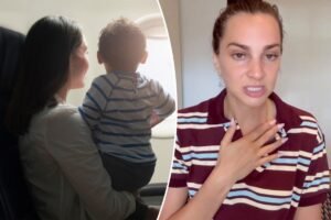 Stressed out mom’s worst travel nightmare becomes reality after her baby starts crying on plane