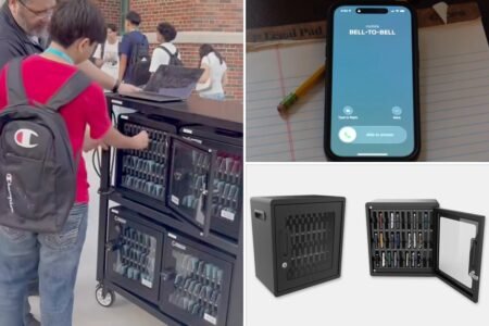 Kansas students forced to put cell phones in lockers before school as new ‘bell to bell’ law enforced Kansas students forced to put cell phones in lockers before school as new ‘bell to bell’ law enforced