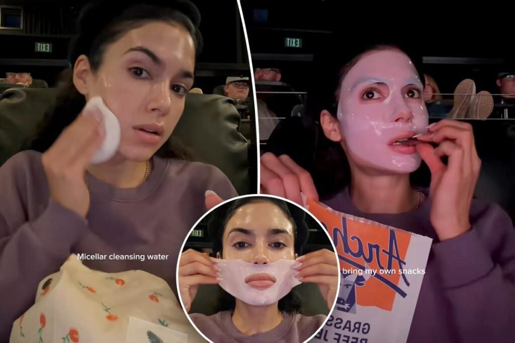 Clueless influencer sparks outrage filming skincare routine during lengthy movie: ‘So insanely rude’ Clueless influencer sparks outrage filming skincare routine during lengthy movie: ‘So insanely rude’