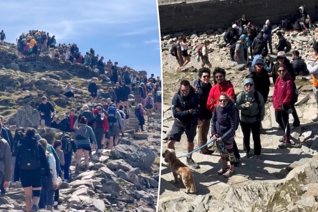 Hiking hotspot overrun as tourists crowd trails forming interminable lines up mountain: ‘My idea of hell’ Hiking hotspot overrun as tourists crowd trails forming interminable lines up mountain: ‘My idea of hell’
