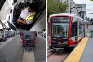 Shocking moment train operator dozes off before slamming into another train caught on camera