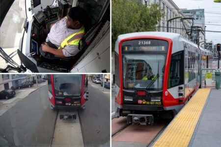 Shocking moment train operator dozes off before slamming into another train caught on camera Shocking moment train operator dozes off before slamming into another train caught on camera