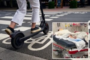 Two kids rushed to hospital after being mowed down by driver while on electric scooters in California Two kids rushed to hospital after being mowed down by driver while on electric scooters in California