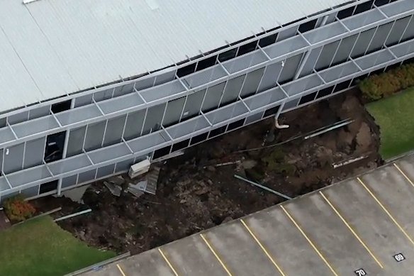 The first sinkhole opened above one of the tunnels at Rockdale for the M6 motorway in early March 2024.