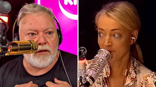 Former radio co-hosts Kyle Sandilands and Jackie “O” Henderson.