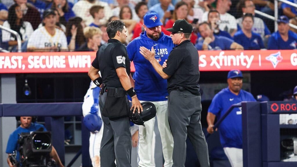 Blue Jays-Red Sox game thrown into chaos by 17-minute ‘rules check,’ massive scoreboard mistake Blue Jays-Red Sox game thrown into chaos by 17-minute ‘rules check,’ massive scoreboard mistake
