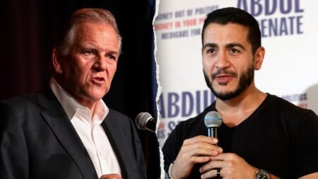 El-Sayed dares GOP rival to no-pads football showdown as Senate feud turns personal El-Sayed dares GOP rival to no-pads football showdown as Senate feud turns personal