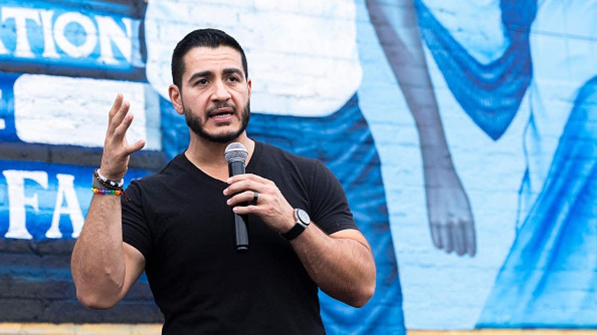 Abdul El-Sayed speaks at a GOTV Community Rally in Detroit.