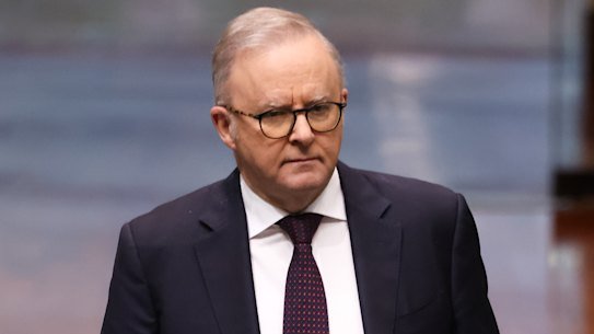 Prime Minister Anthony Albanese arrives for question time on Tuesday.