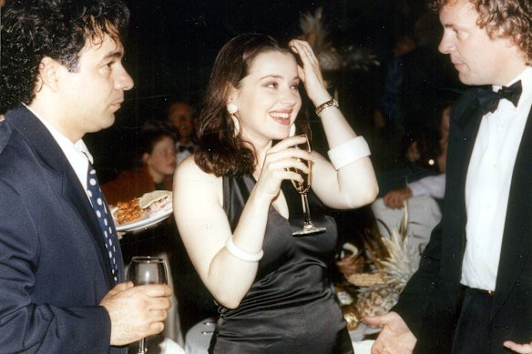 Carr (left) with Tina Arena in 1993.