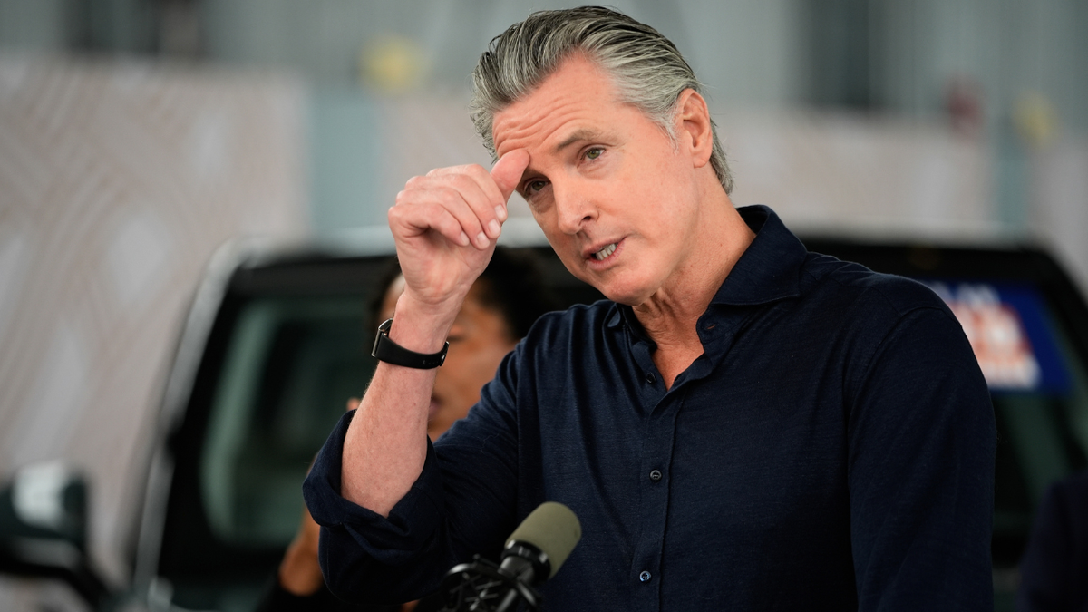 Governor Gavin Newsom speaks during an event in Oakland, California.