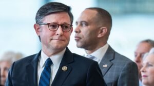 Mike Johnson taunts Hakeem Jeffries for losing Dems’ civil war ‘in his own backyard’ Mike Johnson taunts Hakeem Jeffries for losing Dems’ civil war ‘in his own backyard’