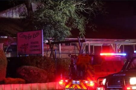 Firefighters battle blaze at Perth daycare centre