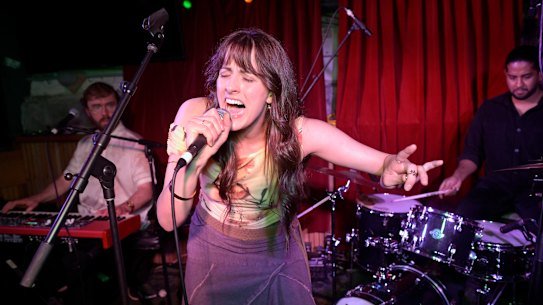 Nailed it: Singer Eadiella belts out Amy Winehouse’s Back to Black.