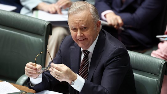 Prime Minister Anthony Albanese during question time on Tuesday.