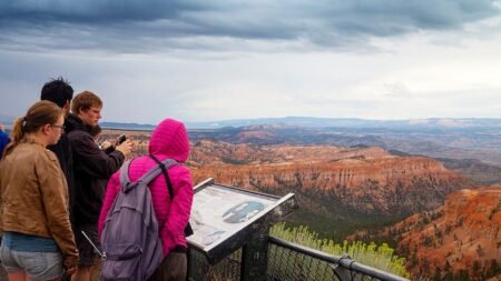 11 visitors trapped as dangerous flash flooding tears through iconic national park