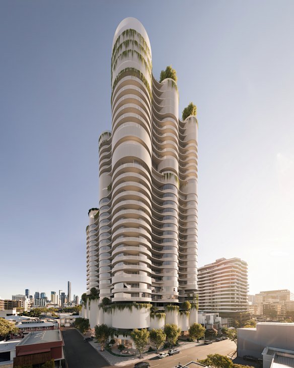 An artist impression of The Silo at 19 Chester Street in Newstead, being developed by Graya. 