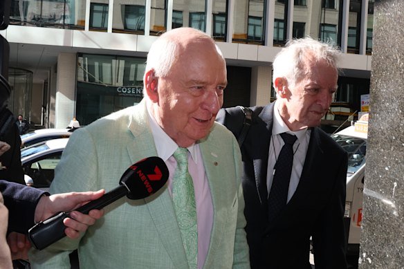 Alan Jones, pictured on Friday, has had a front row seat to the testimony of complainant “J”.