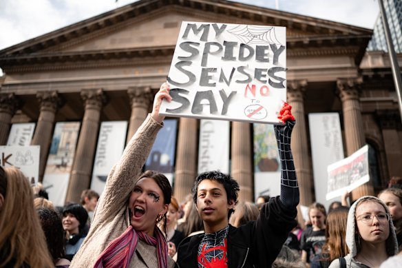 Politicians had encouraged students to stay in school rather than take to the streets for the protest.