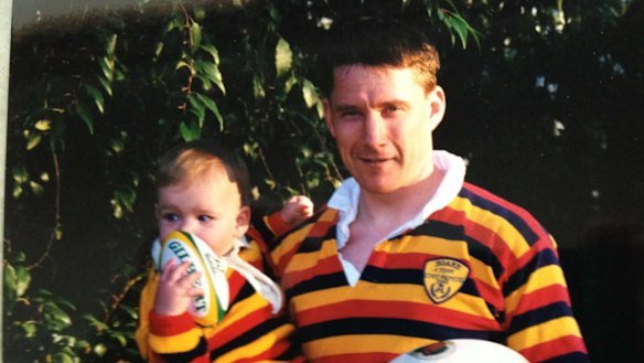 Will Standish pictured with his father Dave. 