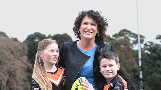 Melissa Donnelly with her children Ellie, 11, and George, 8.