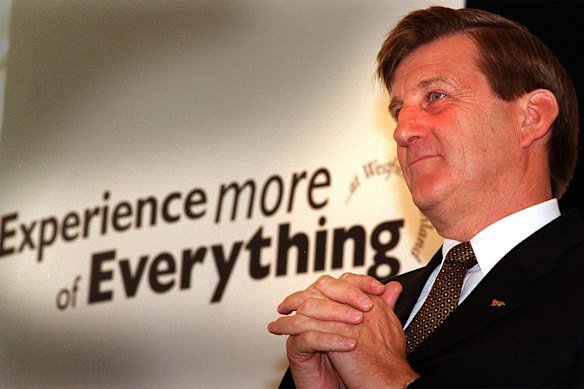 Kennett launching the redevelopment of Southland shopping centre in 1998.