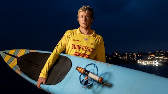  Twenty-four-year-old volunteer surf lifesaver Charlie Verco brought in a woman who had been attacked by a shark at Coogee Beach on Saturday morning. Saturday 13th June 2026. Photo: Sitthixay Ditthavong
