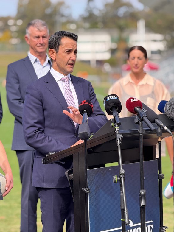 Premier David Crisafulli at Ballymore on Thursday.