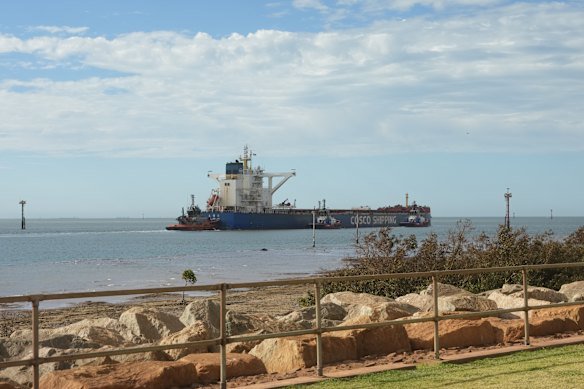 BHP says iron ore export ships continue to be loaded despite the ongoing strike action.