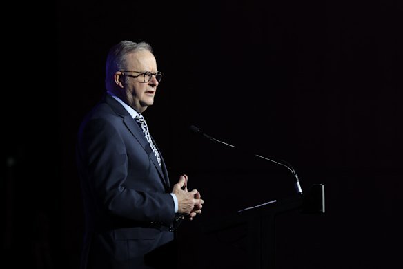 Keynote address: Prime Minister Anthony Albanese at the BCA dinner. 