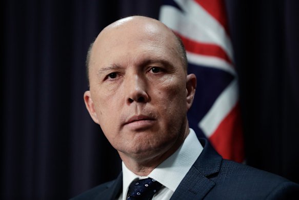 Peter Dutton in 2018 when he was in charge of the Australian Border Force.