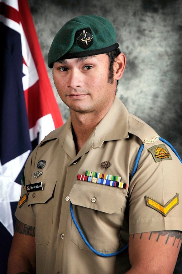 McDonald was killed in a helicopter crash in Afghanistan