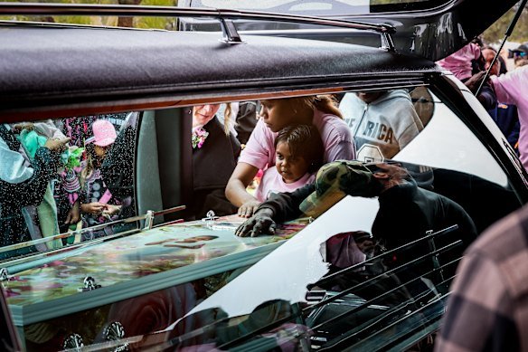 Mourners from all walks of life gathered for the service on Saturday.