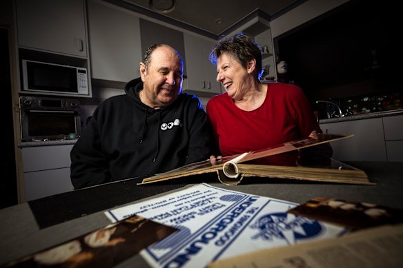 Liz and Robert Martin, who met while volunteering at a Blue Light disco in 1984.