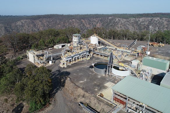 Larvotto Resources’ existing processing plant at its Hillgrove gold and antimony mine in New South Wales.