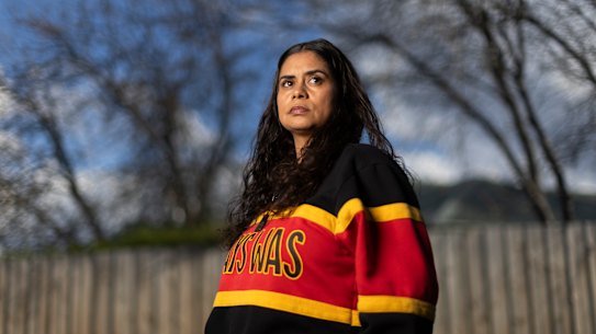 Proud Wurundjeri, Bidawal, Mutthi Mutthi Tati Tati woman Kath Terrick, who has experienced homelessness.