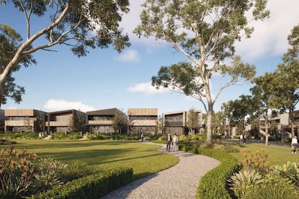 A concept image of the $129 million redevelopment of the site.