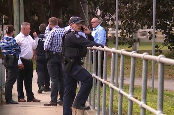There was a heavy police presence in Brookfield on Thursday.