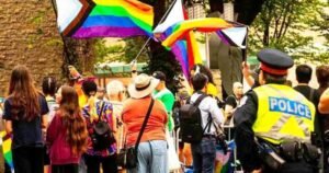 Bomb threat prompted more visible police presence at Edmonton Pride parade Bomb threat prompted more visible police presence at Edmonton Pride parade