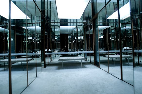 The dressing room that architect Neville Gruzman designed for his wife had mirrors everywhere. 
