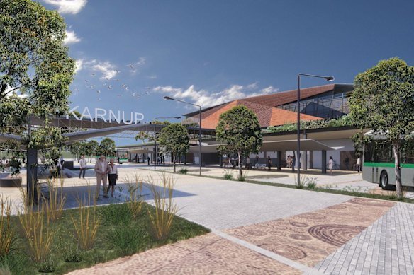 Mock ups of the Karnup Station posted on the Building for Tomorrow website.
