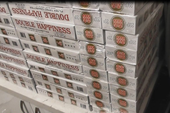 Some illegal cigarettes intercepted in Melbourne.